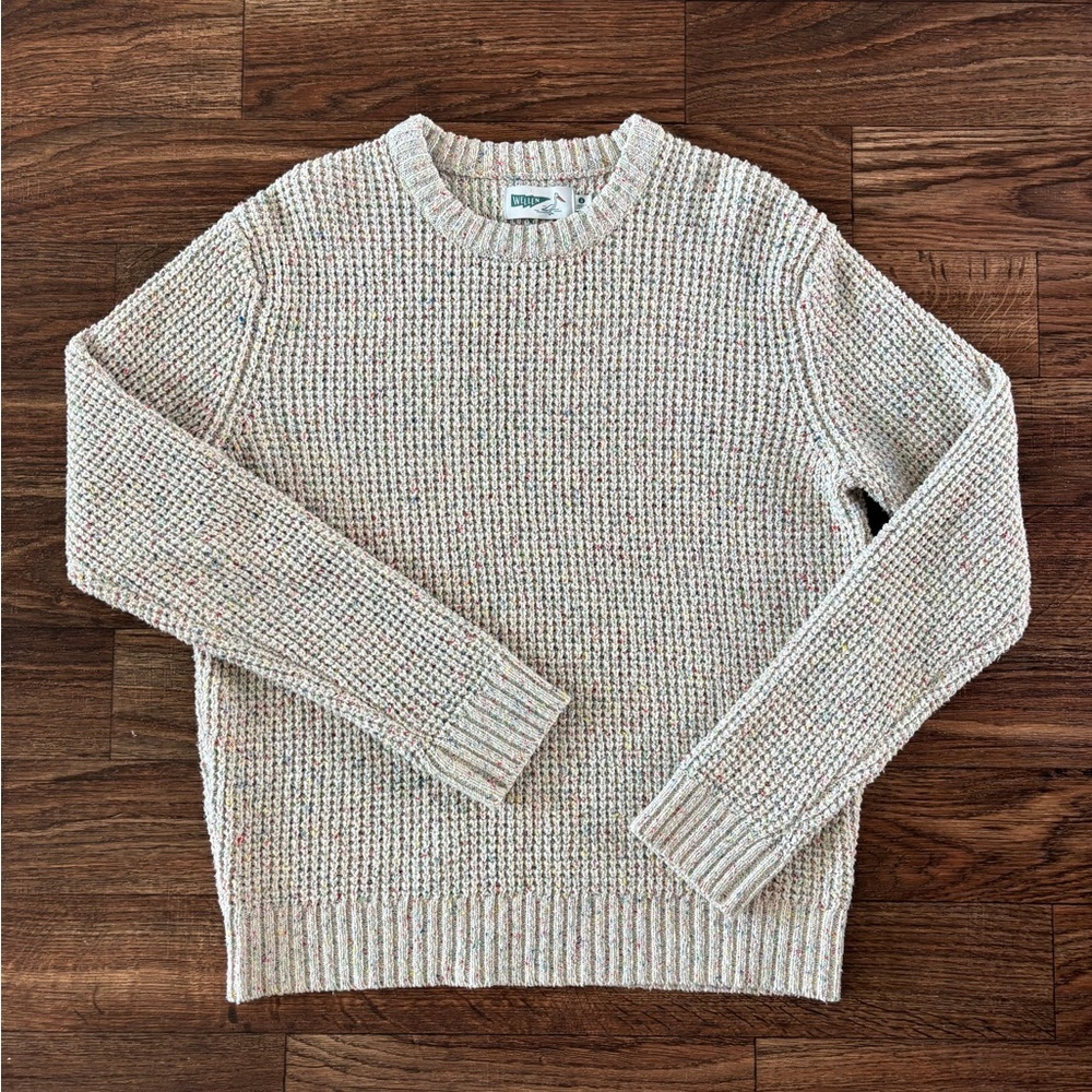 Wellen Headlands Crewneck Sweater Color: Funfetti Recycled Cotton Small S